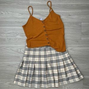 2 pc Outfit, H&M Top Love Tree Pleated Skirt, Both Size Large